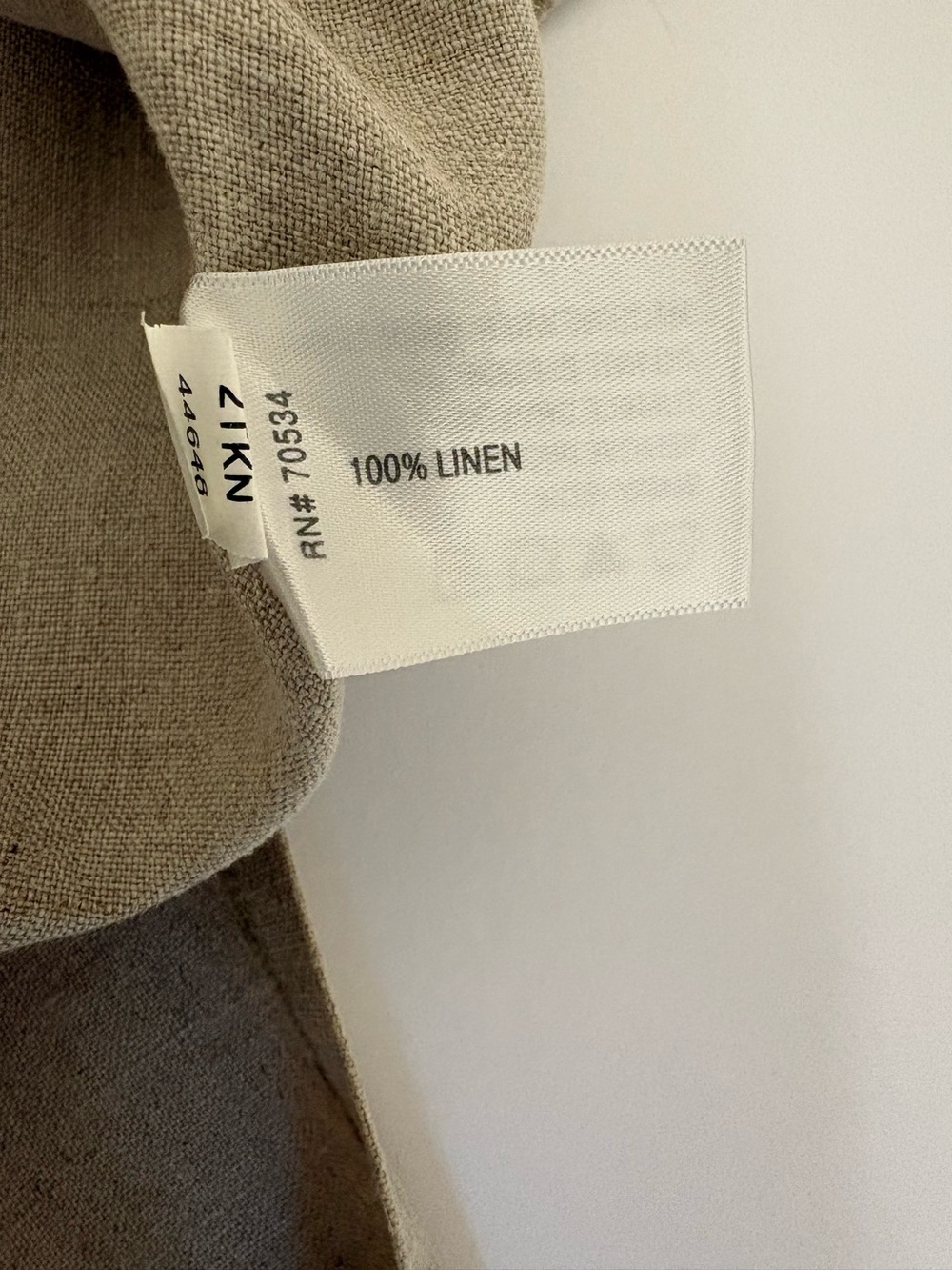 Orvis 100% Linen Utility Midi Skirt Belted Neutral SZ 14 - Picture 7 of 7